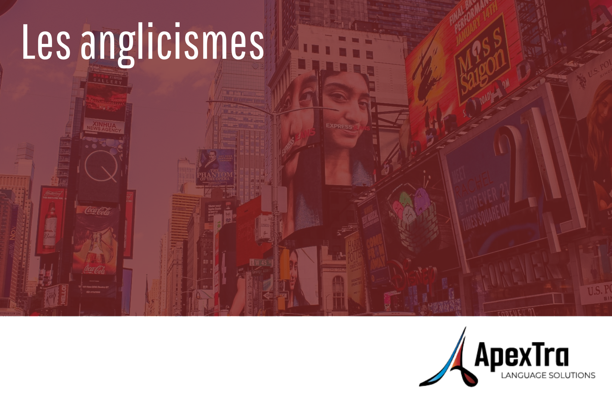 Les anglicismes, logo Apextra